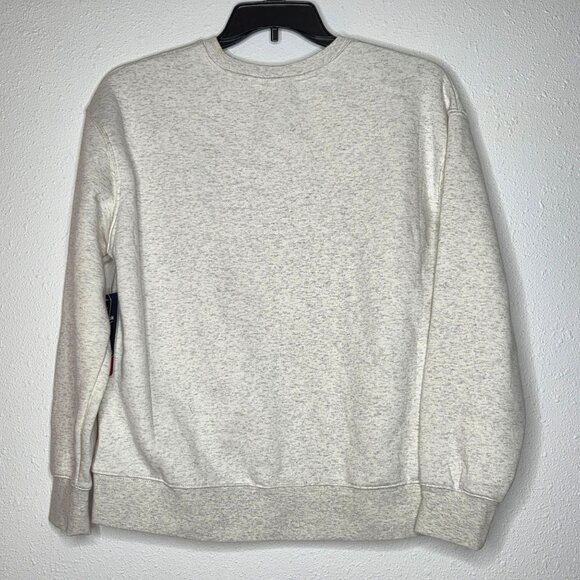 NWT Reebok Women's Vector Fleece Crewneck Top - Chalk Heather - Picture 2 of 7